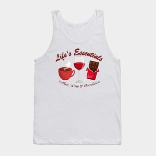 Life's Essentials Coffee, Wine, and Chocolate Tank Top